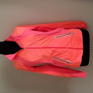 Lululemon Nothing But Run Coral reflective Jacket size 8